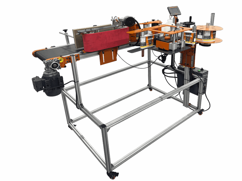 Rotuladora SIMUM 6 LZ: rotulagem precisa em embalagens cilíndricas. Alta performance, versatilidade e integração fácil na linha de produção.